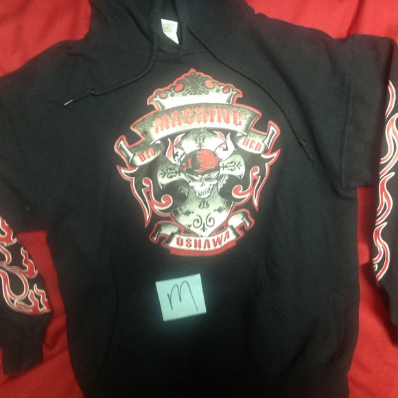 Big Red Machine  biker hoodie - Picture 1 of 2